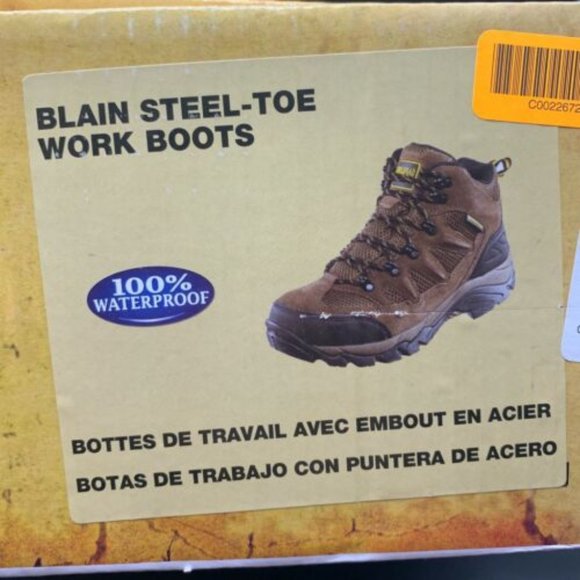 Red Head Men's Blain Work Boots Brown Leather Lace Up Steel Toe Waterproof 8M - Picture 7 of 10